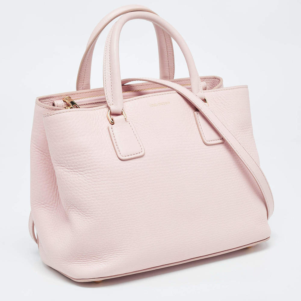 Dolce & Gabbana Pink Grained Leather Tote - Picture 4 of 9